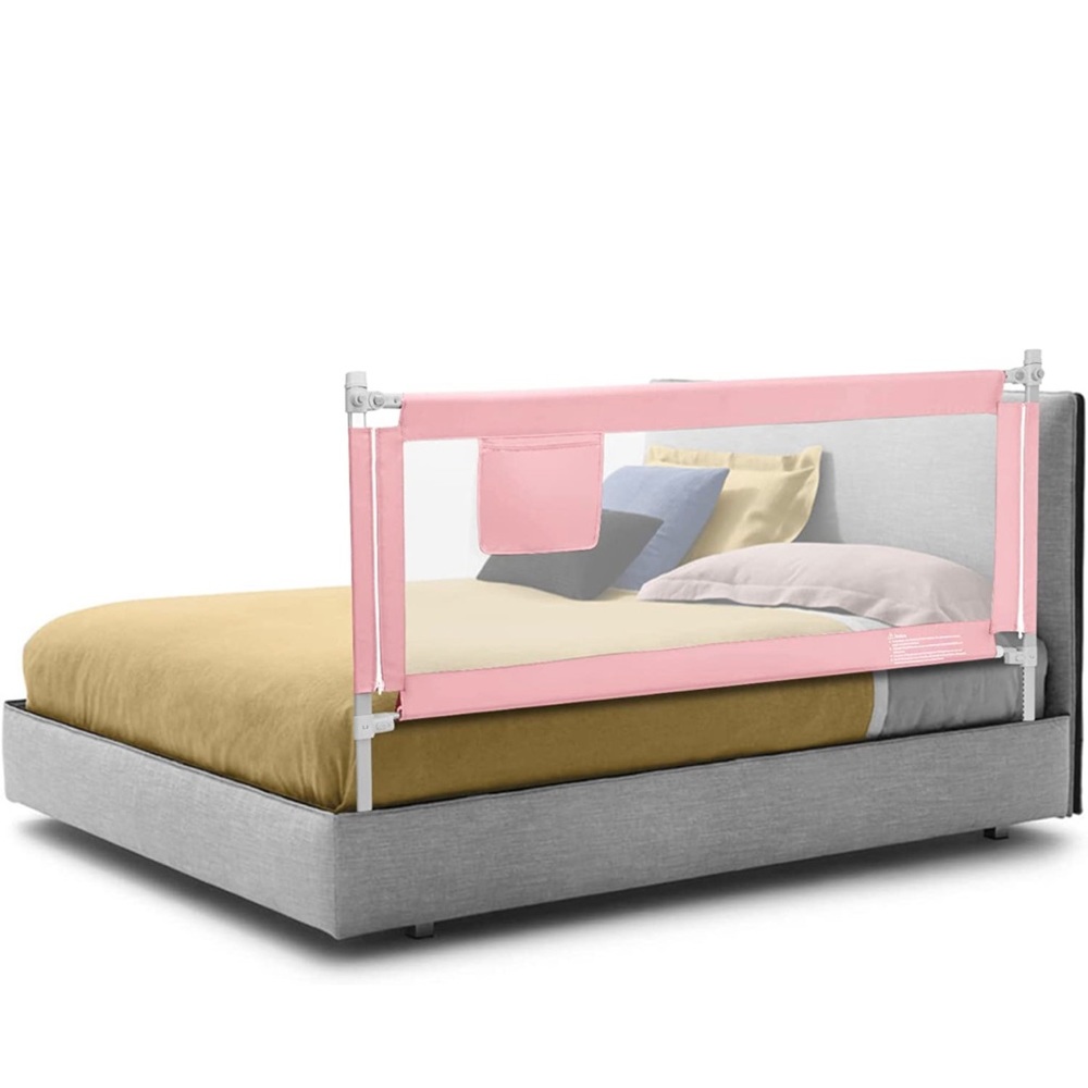 Bed Rail for Toddlers, 70” Extra Long (Pink)